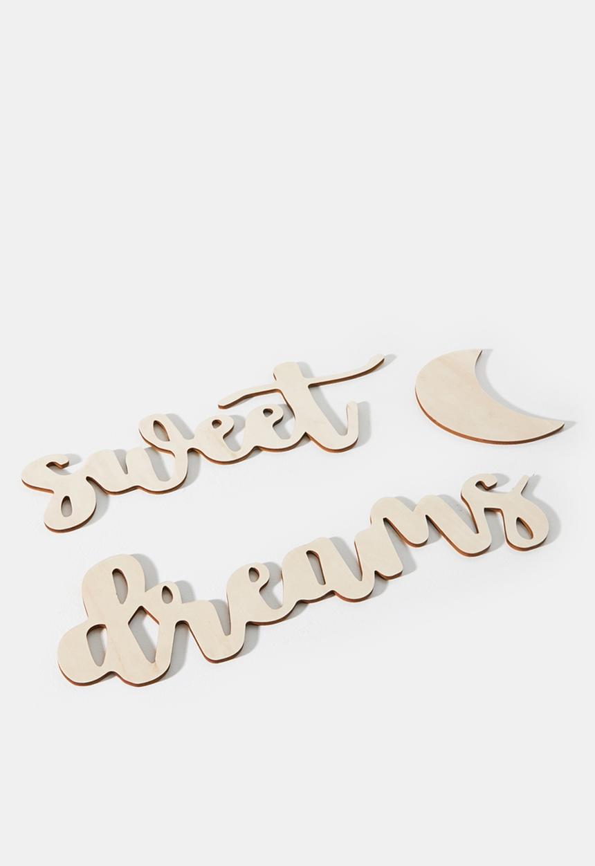 Pop Candy - Wooden scripted wall décor - neutral