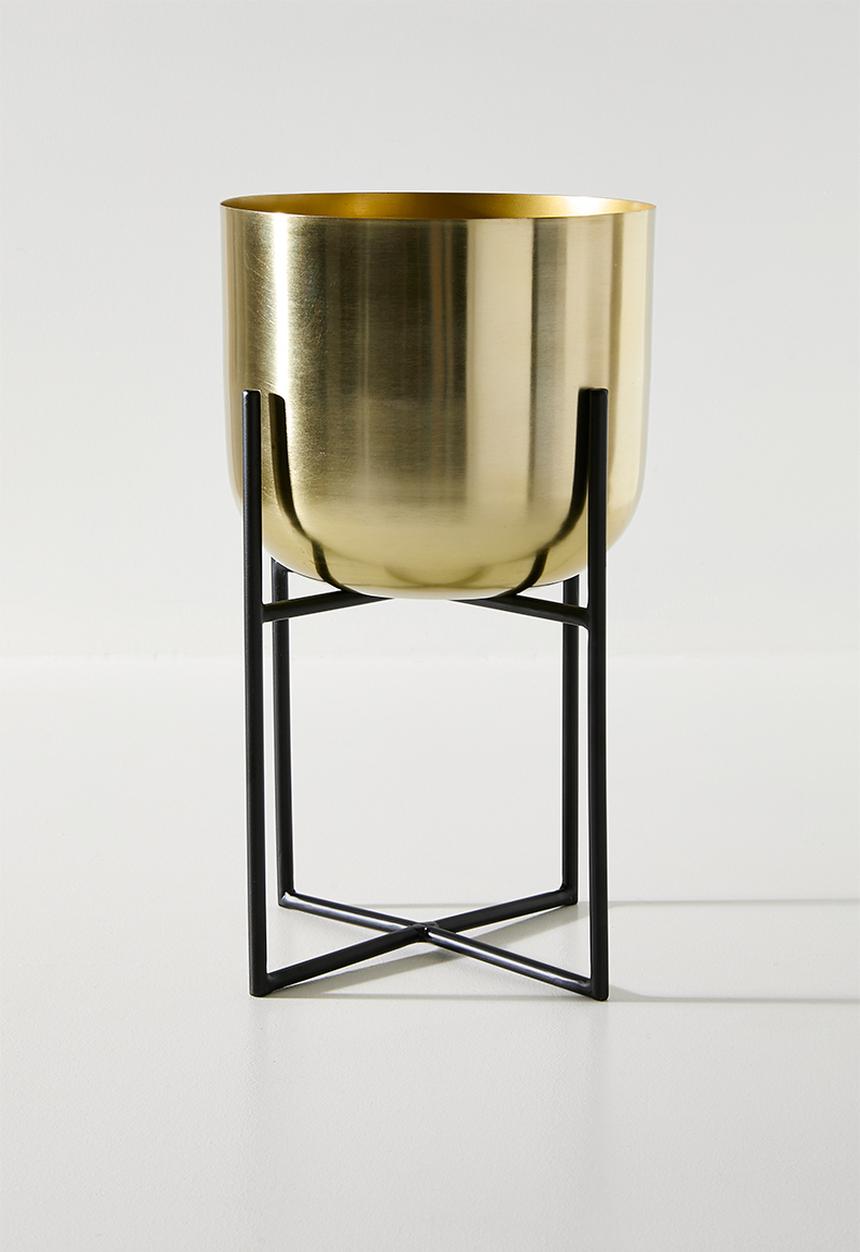 Sixth Floor - Standing Planter Round set of 2 - Gold