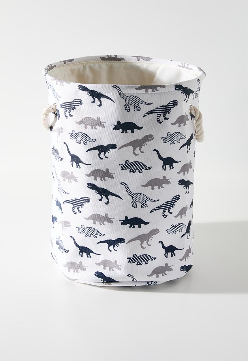 Pop Candy - Printed laundry bin & basket set - white/dino aop