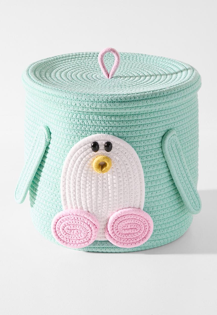 Pop Candy - Woven novelty laundry bin L - turquoise