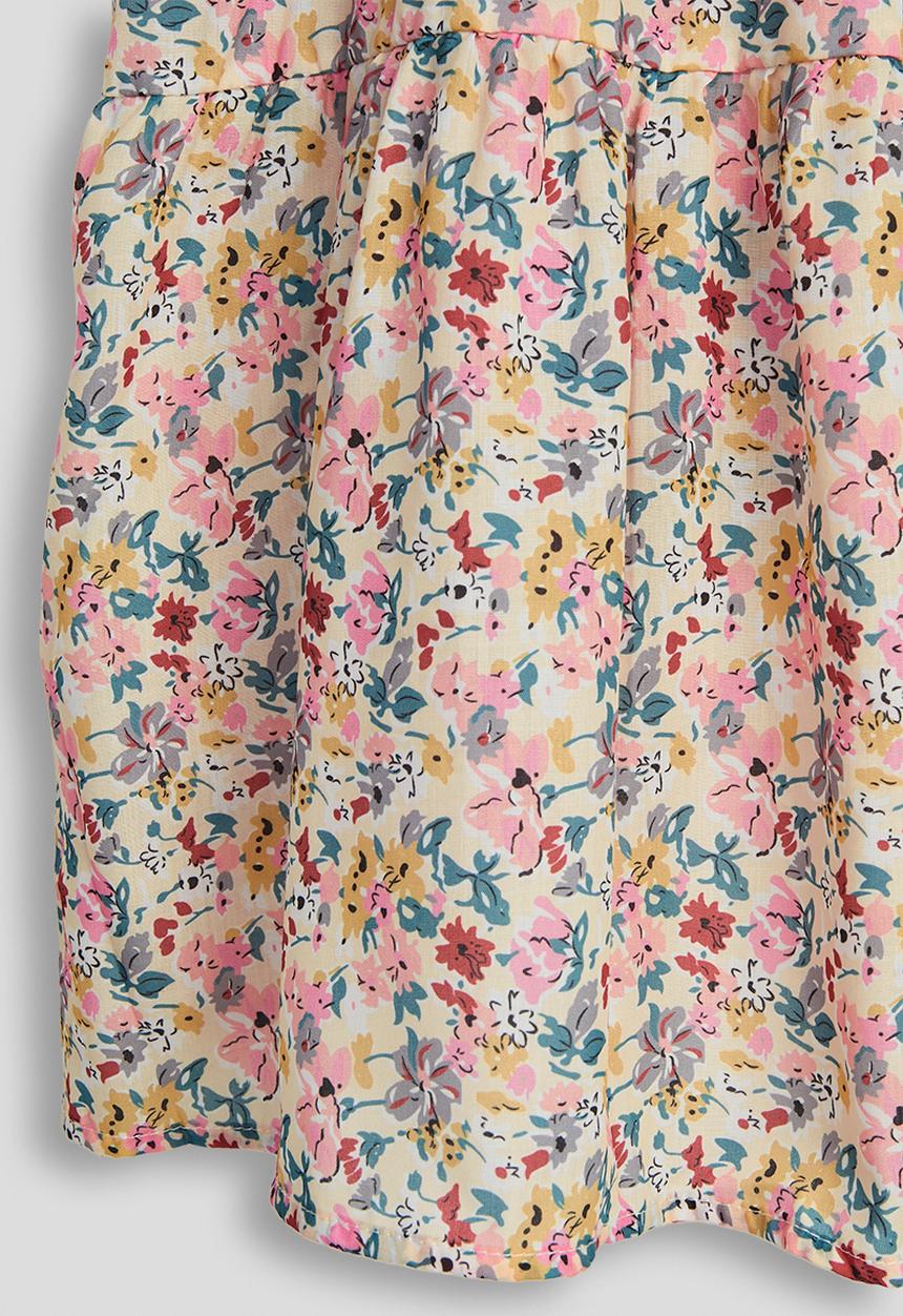 Pop Candy - Ditsy floral tiered dress - cream