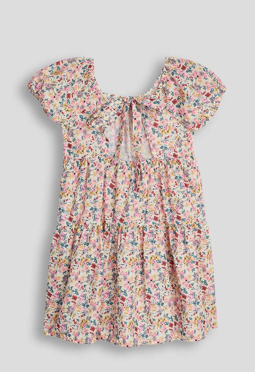 Pop Candy - Ditsy floral tiered dress - cream