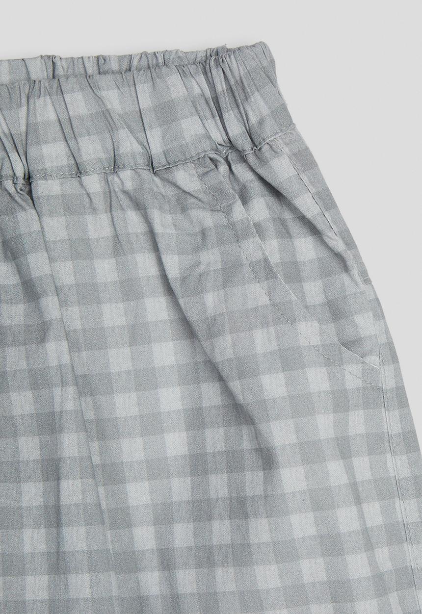 Pop Candy - Check wide leg pants - light grey