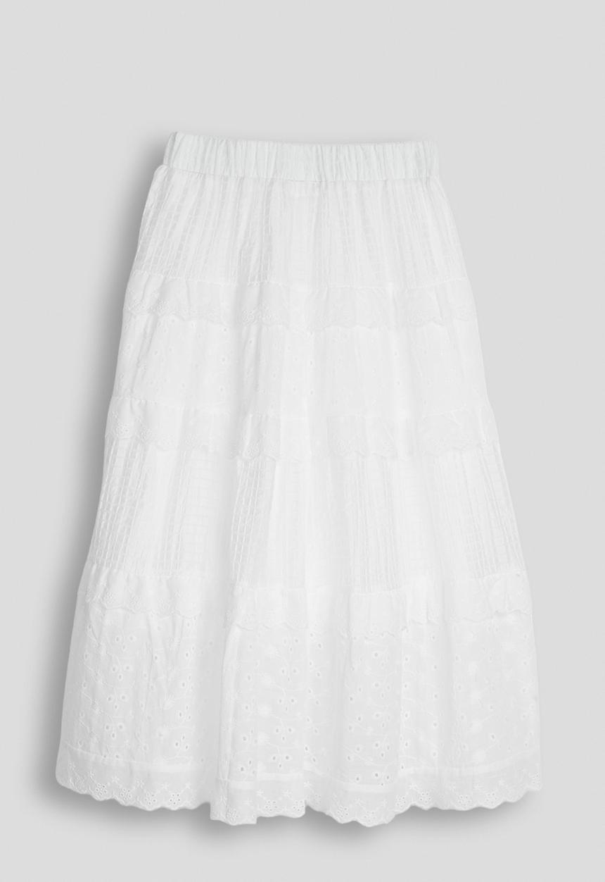 Pop Candy - Broderie prairie skirt - white