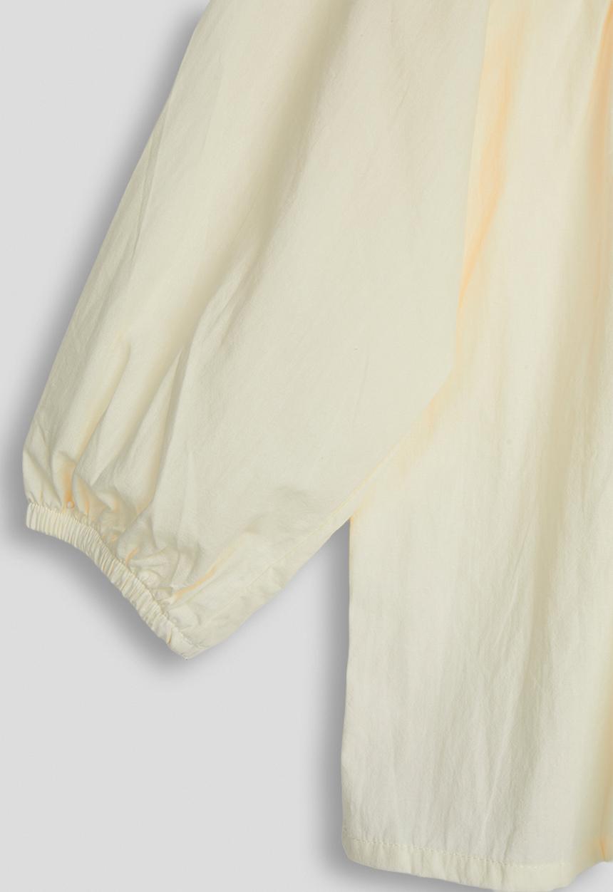 Pop Candy - Bow applique collar blouse - cornsilk