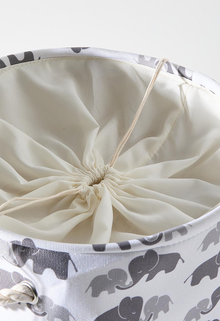Pop Candy - Printed fabric laundry bin - white & grey