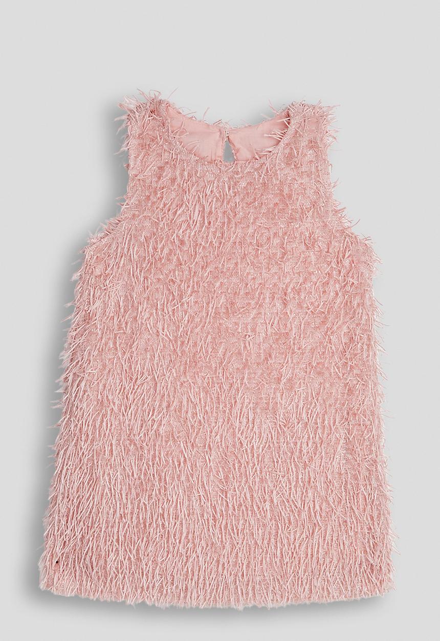 Pop Candy - Eyelash fabric occasion shift dress - pink