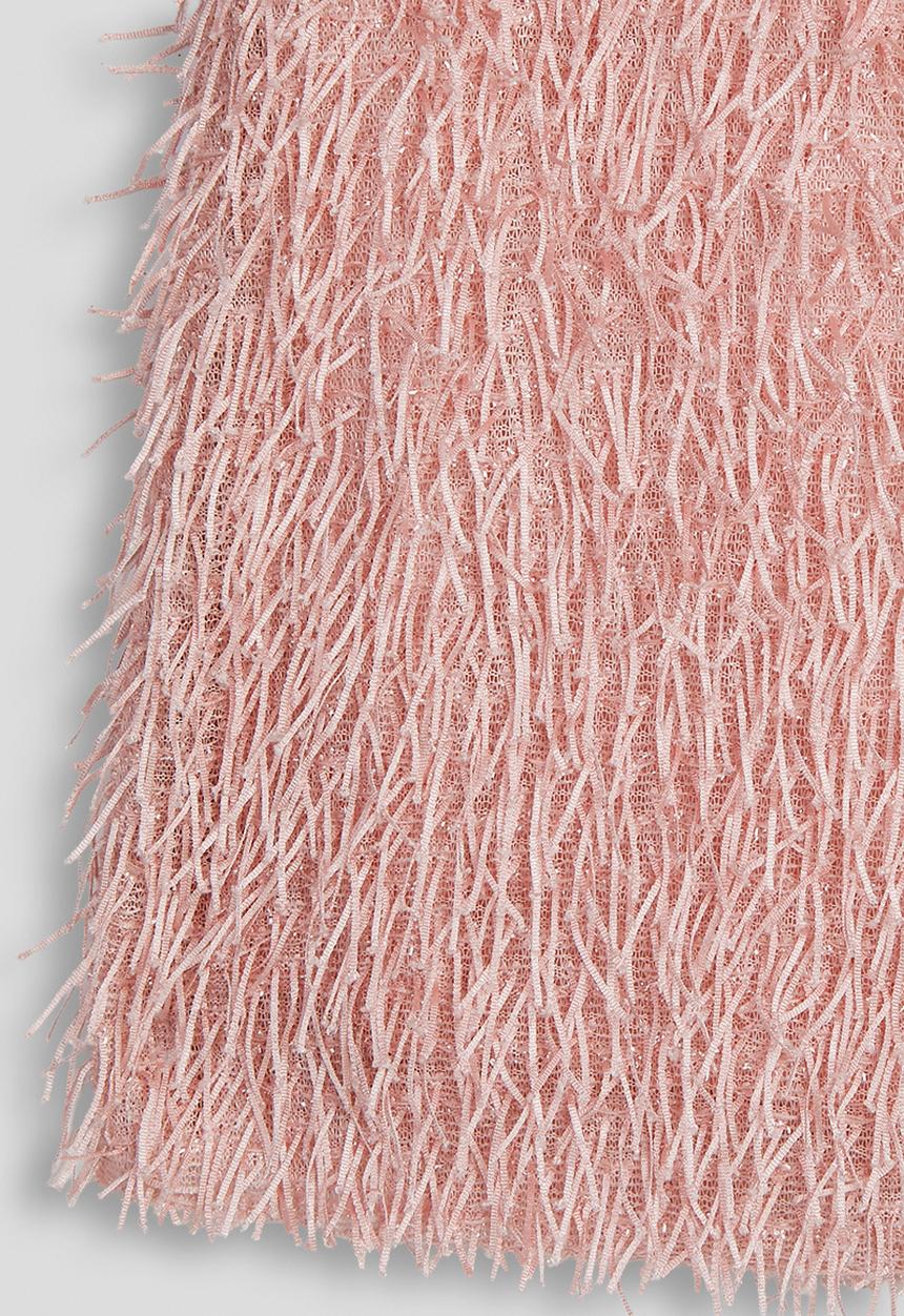 Pop Candy - Eyelash fabric occasion shift dress - pink