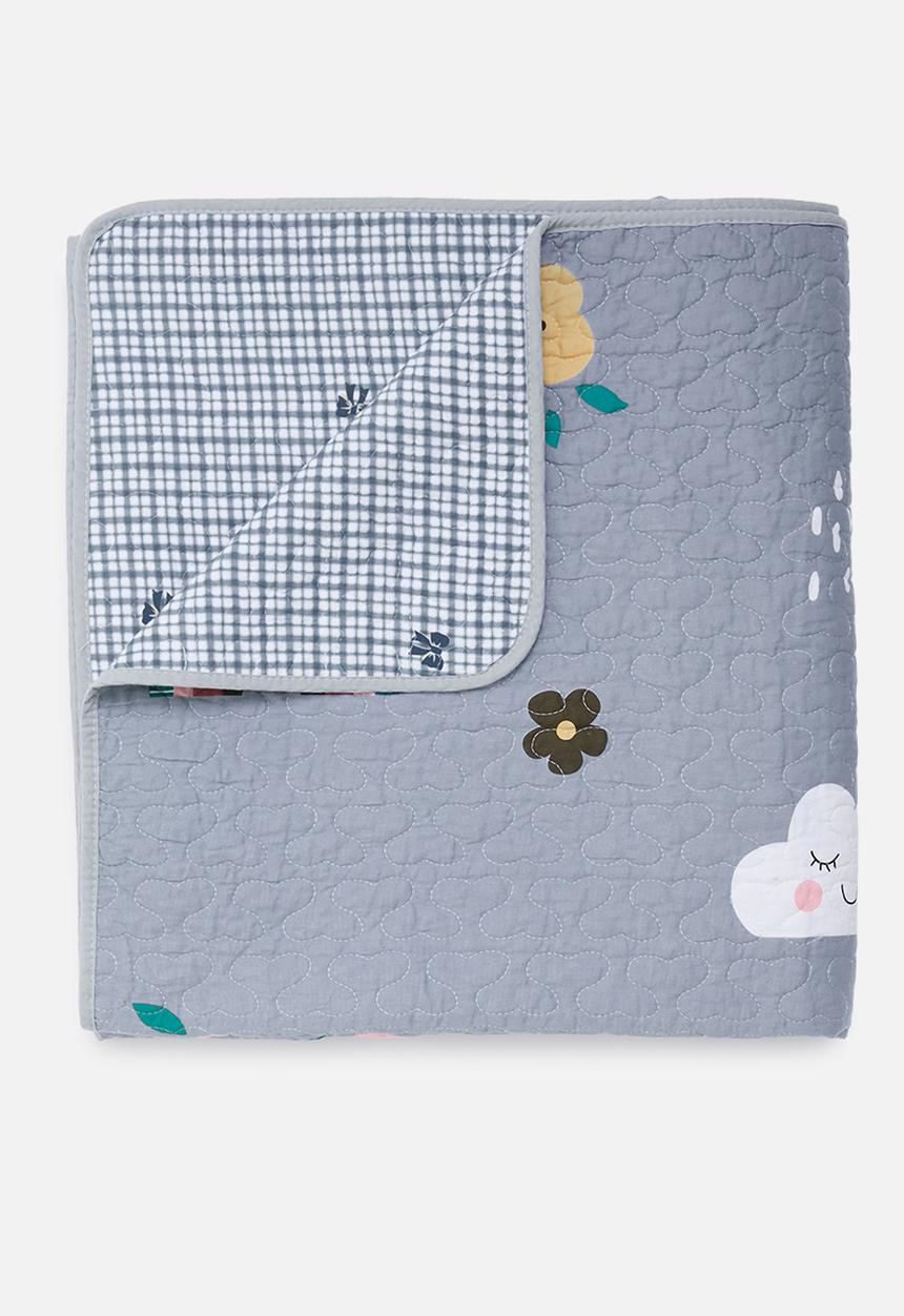 Pop Candy - All-over-print quilted coverlet - grey