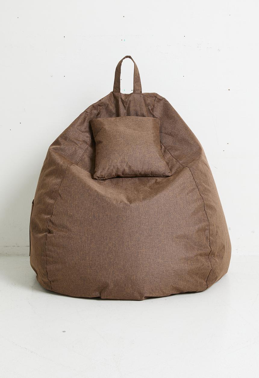 Pop Candy - Bean bag with ottoman - brown
