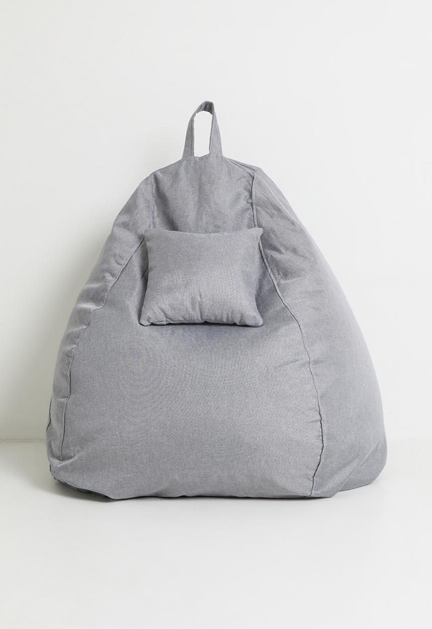 Pop Candy - Bean bag with ottoman - grey