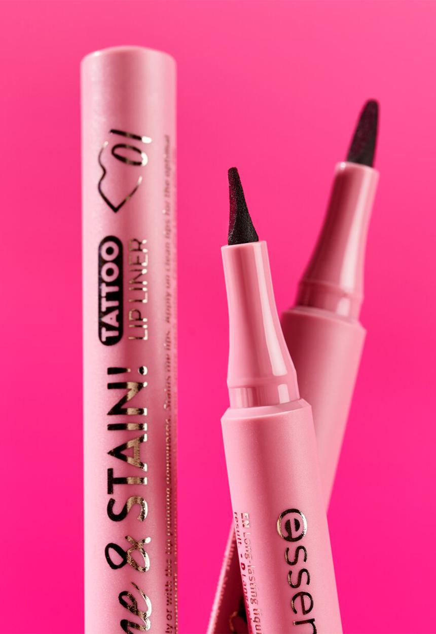 essence - line & STAIN! TATTOO LIP LINER - 01 Everyone`s Nude-Pink