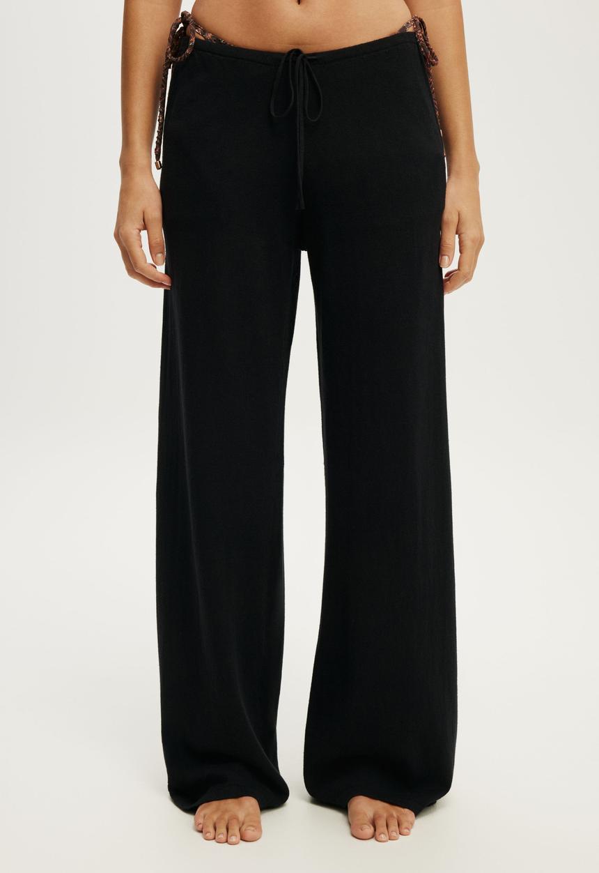 Cotton On - Maya Knit Relaxed Pant - Black