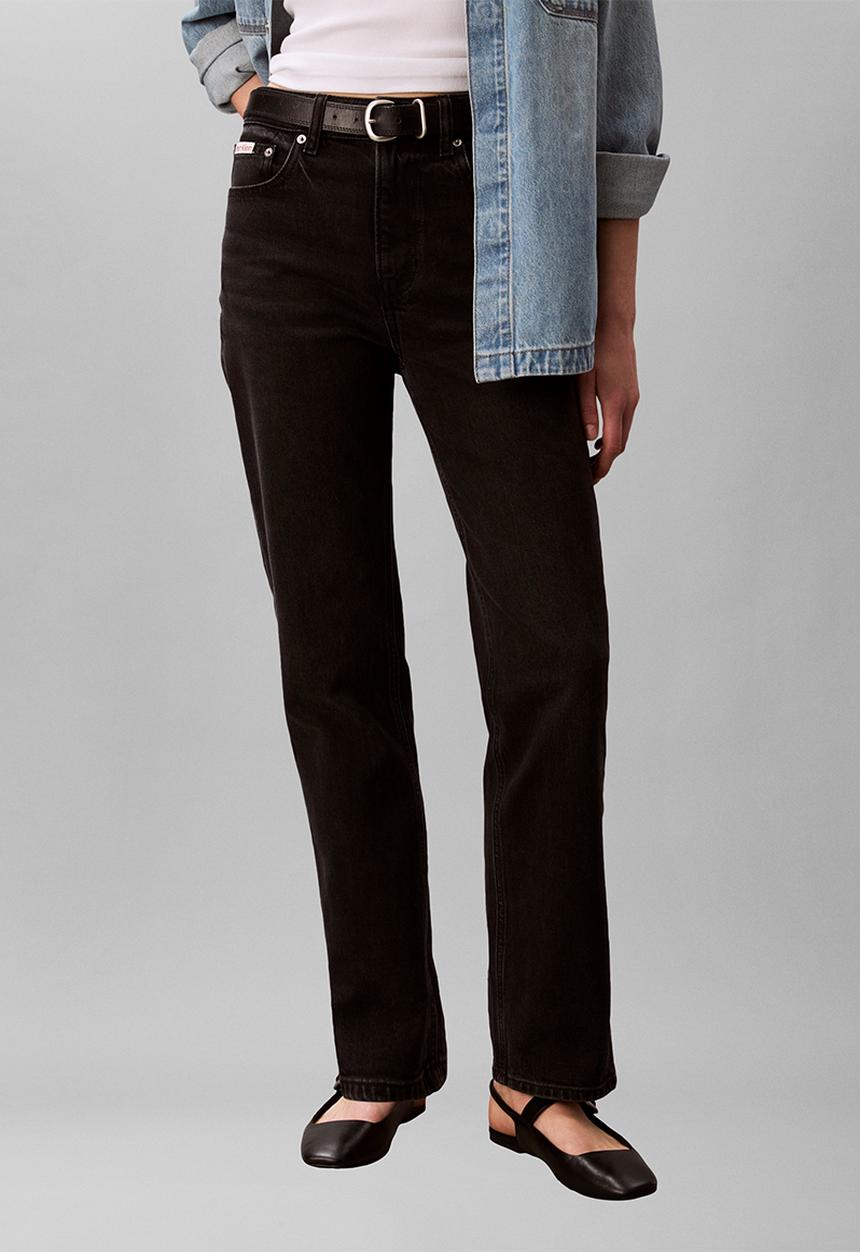 Calvin Klein - High rise straight midnight black - midnight black