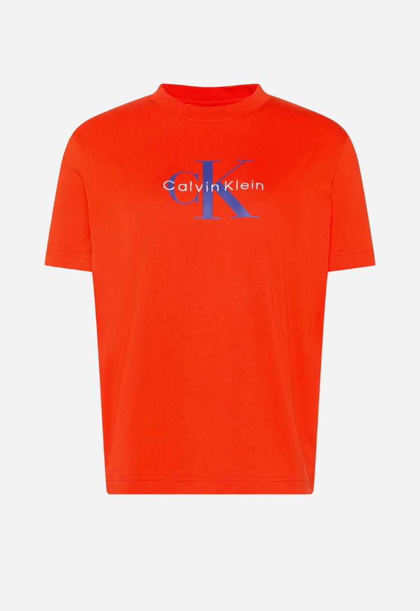 Calvin Klein - Hero ss classic monologo cneck tee - orange.com