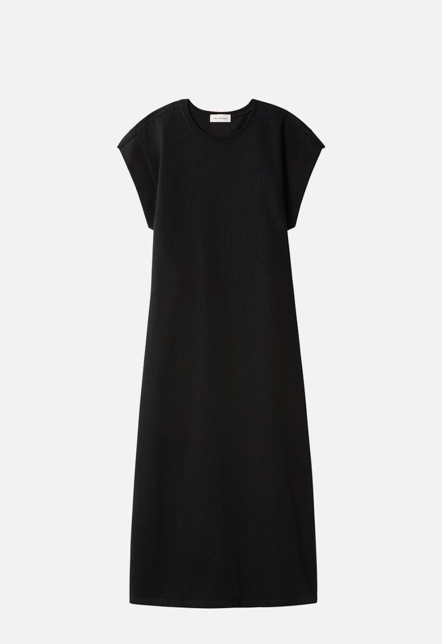 Calvin Klein - Ss crew hvy jersey easy midi dress - black