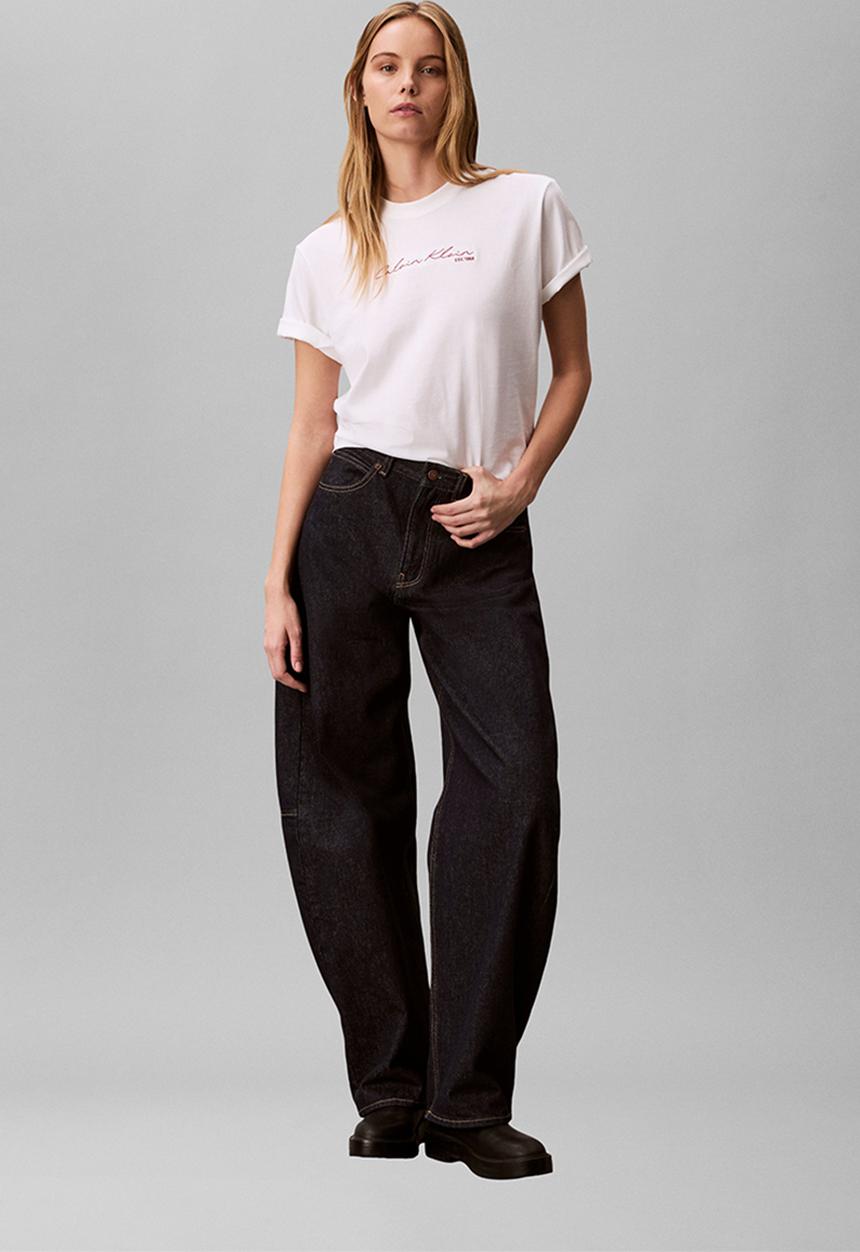Calvin Klein - Ss graphic boxy tee - bright white