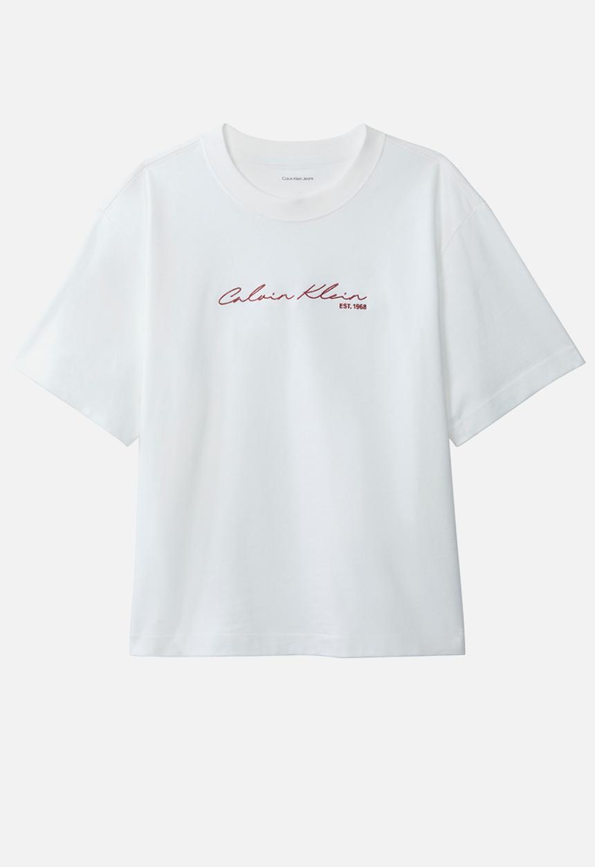 Calvin Klein - Ss graphic boxy tee - bright white