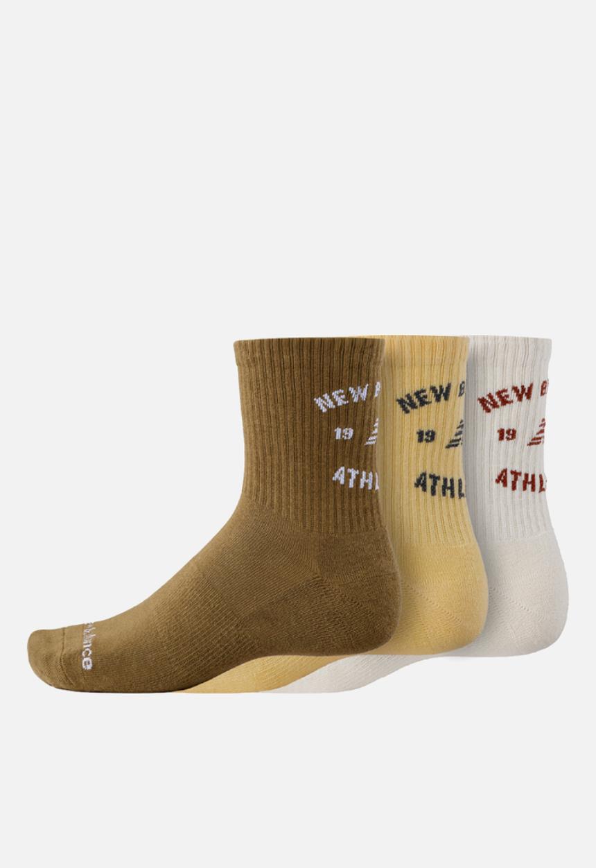New Balance  - 3Pk Graphic Mid-Crew Socks - Multi