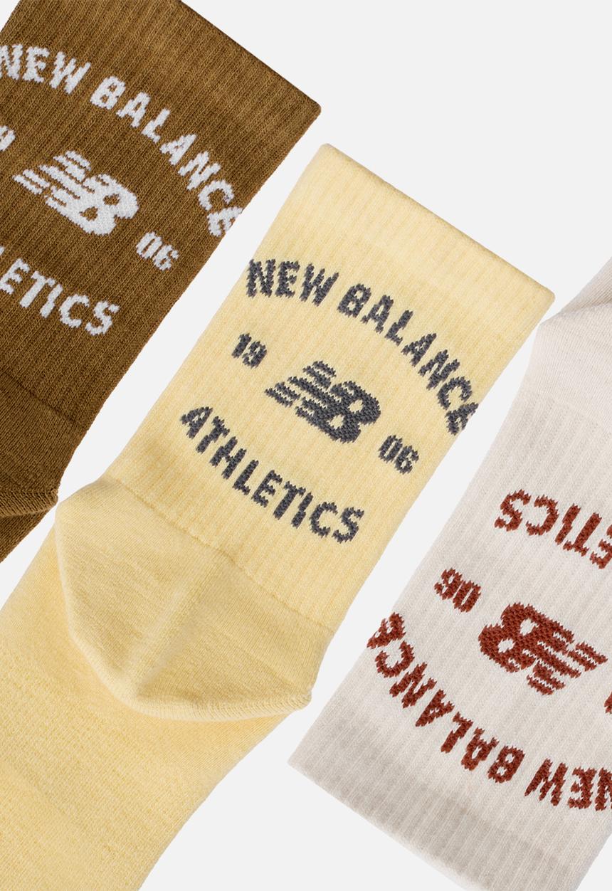 New Balance  - 3Pk Graphic Mid-Crew Socks - Multi