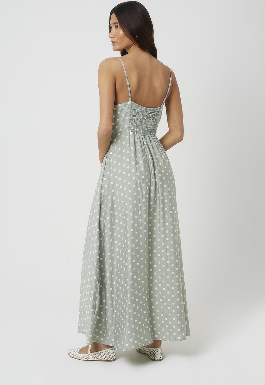 Brave Soul - Ladies Strappy Midi Printed Dress - Light Ditsy
