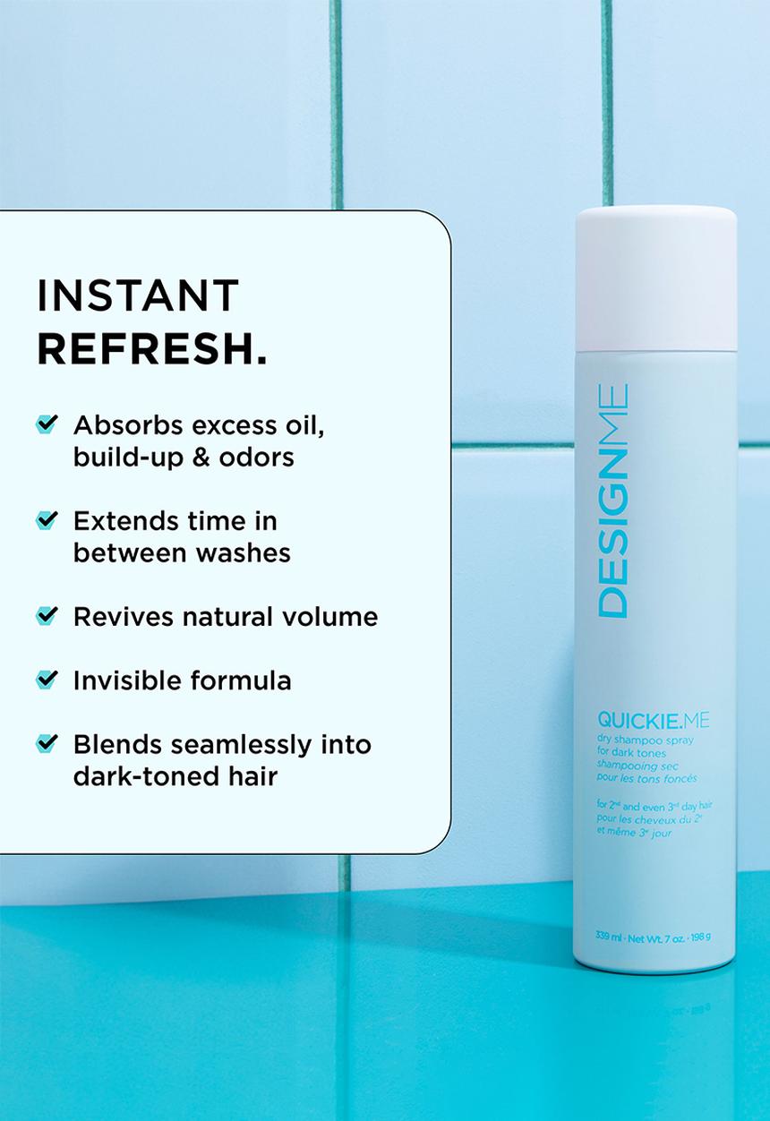 DESIGNME Haircare - QUICKIE.ME Dry Shampoo - Dark Tones - 339ml