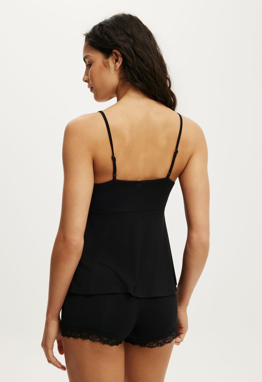 Cotton On - Slinky Soft Babydoll Set - Black