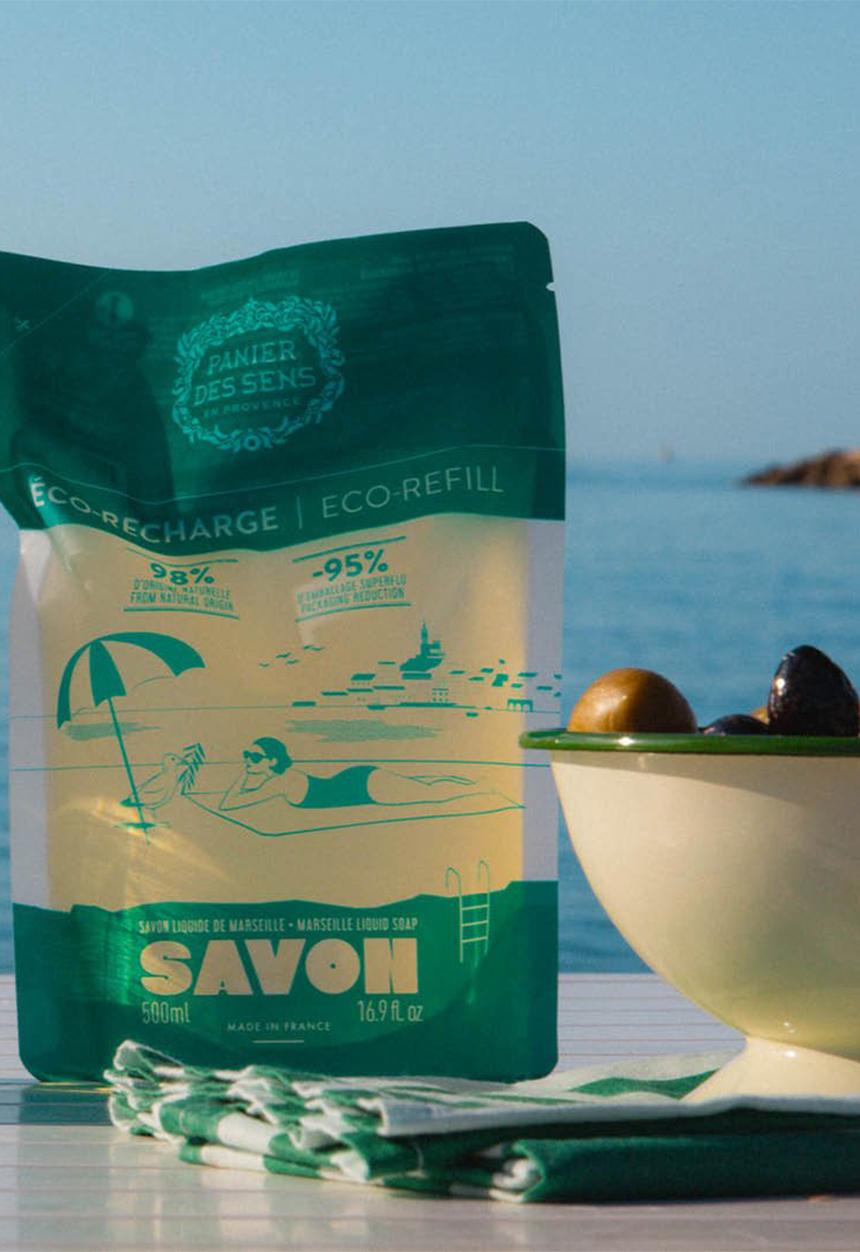 Panier Des Sens - Eco Refill Marseille Soap 500ml - Olive