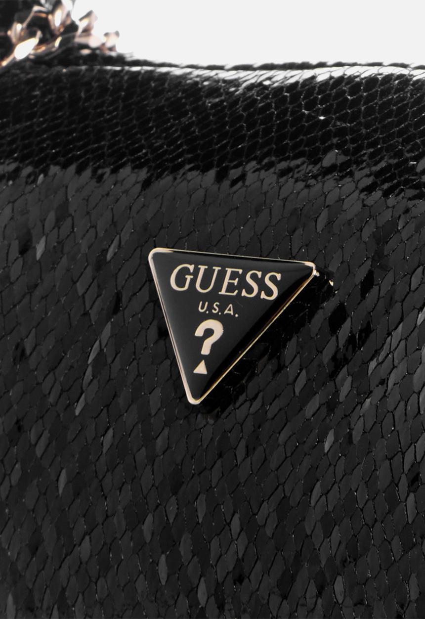 GUESS - Jewels Top Handle Pouch -Black