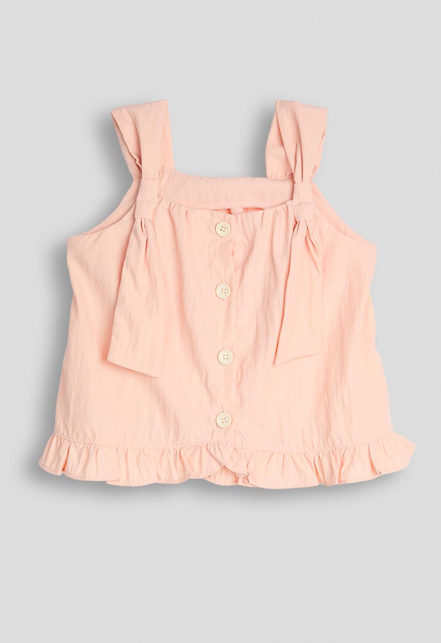 Pop Candy - Knotted shoulder strap top - light pink