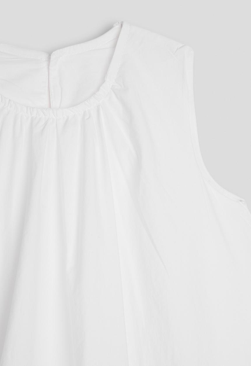 Pop Candy - Gathered neckline shift dress - white