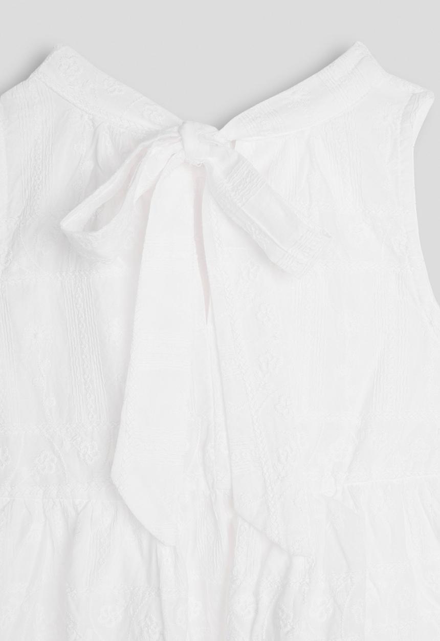 Pop Candy - Anglaise boho-style tunic top - white