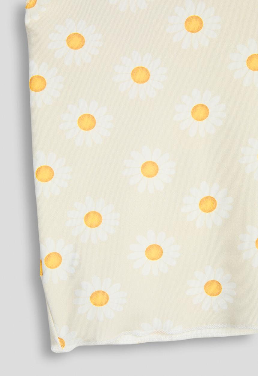 Pop Candy - Daisy aop lettuce hem tee - multi