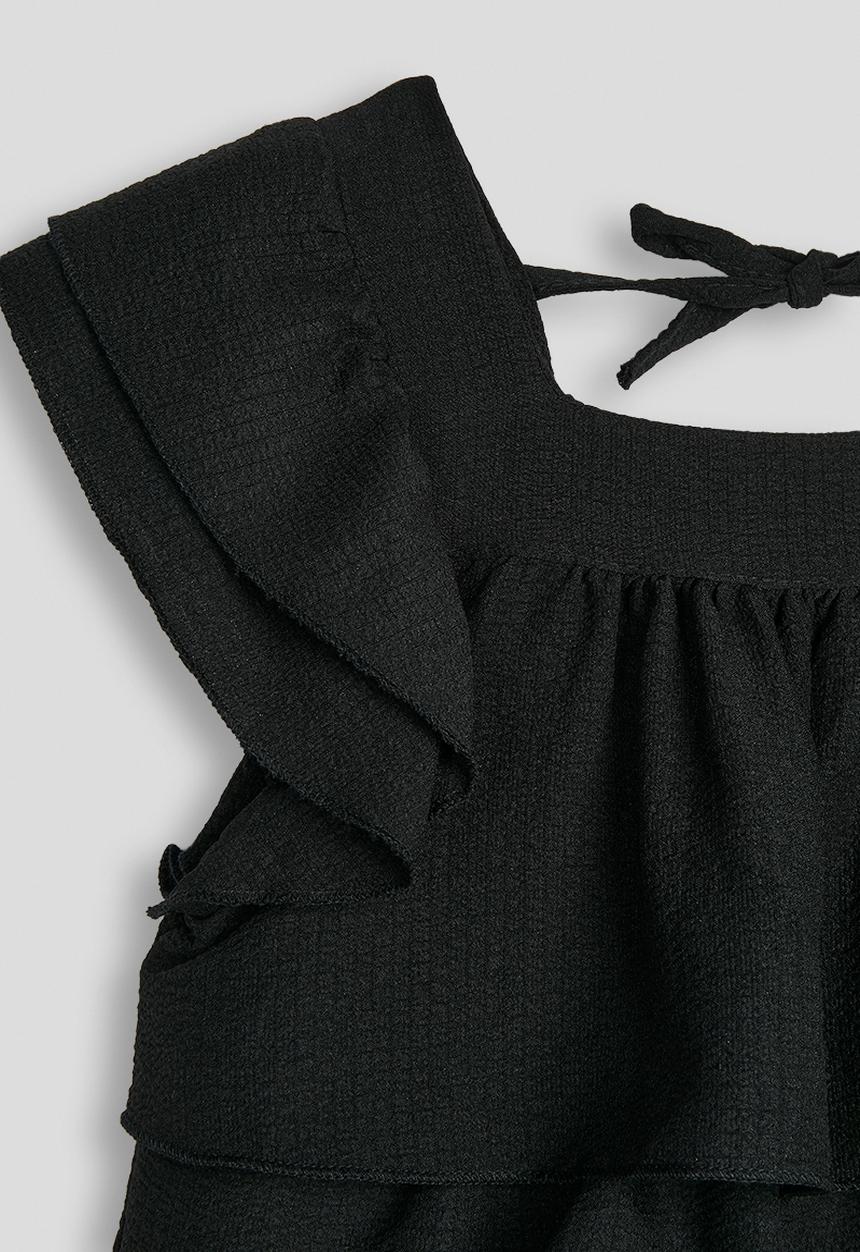 Pop Candy - Frilled blouse - black