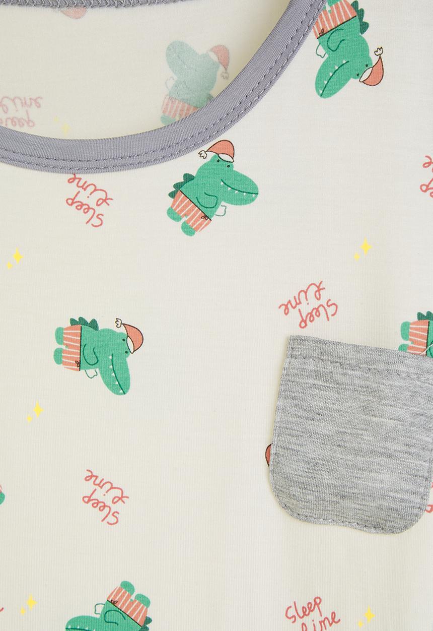 Pop Candy - Aop tank top & shorts pj set - white/green