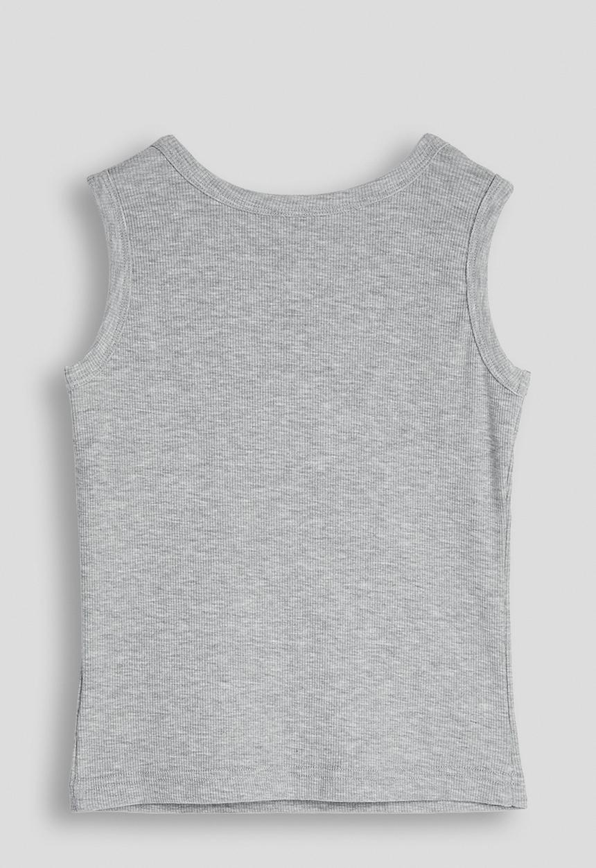 Pop Candy - Henley-style tank top - grey