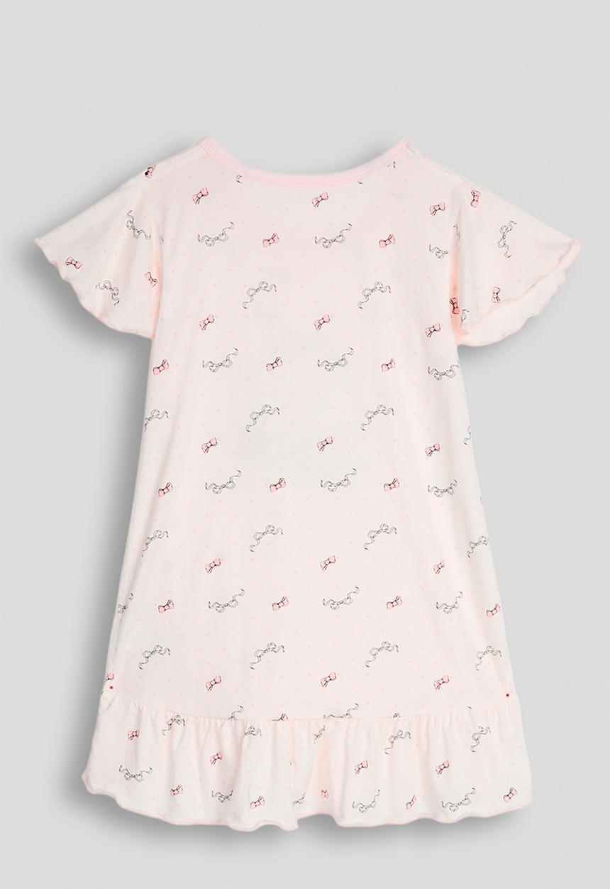 Pop Candy - Bunny graphic night dress - light pink/bow aop