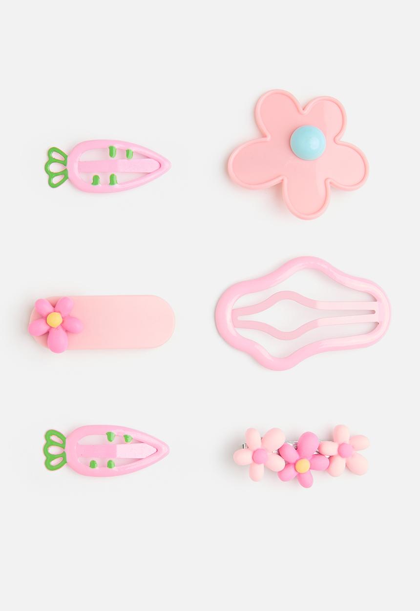 Pop Candy - 6 pc barrette - pink