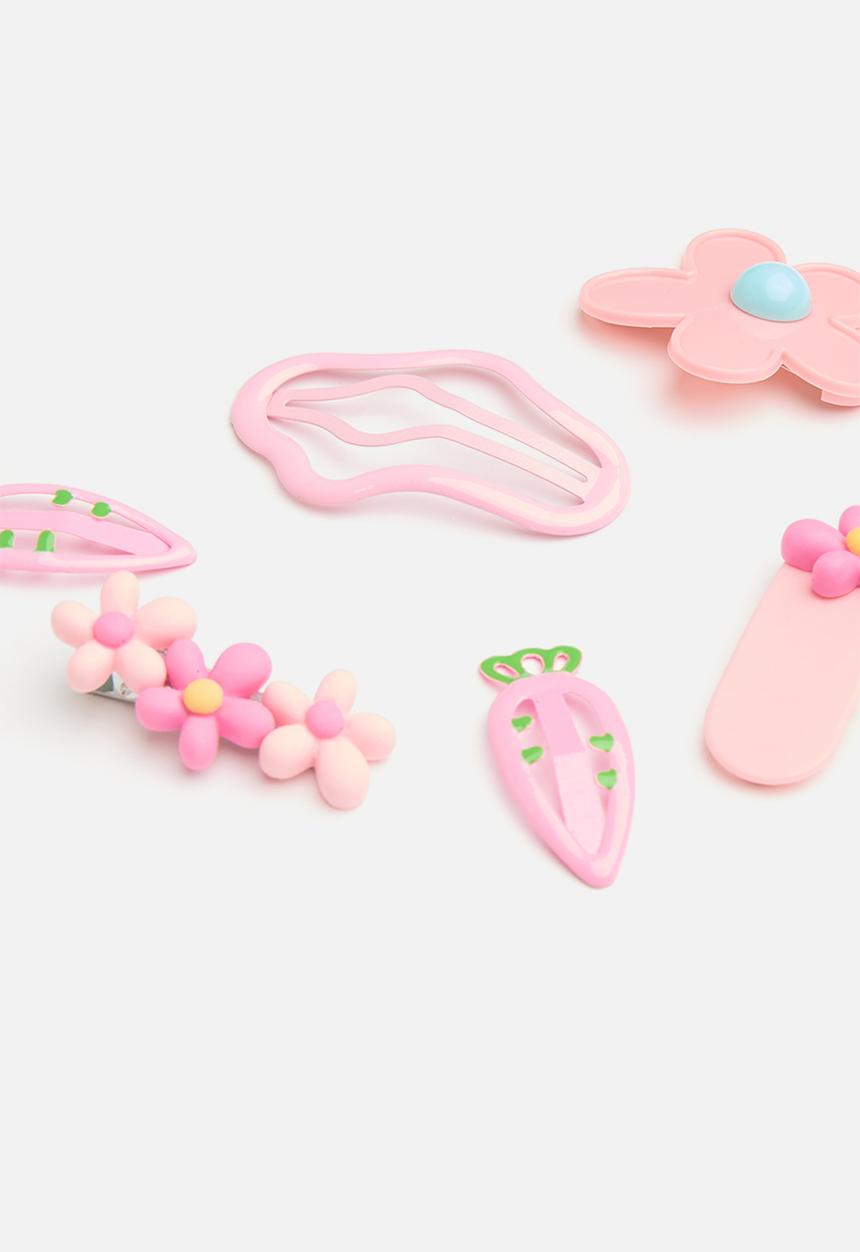 Pop Candy - 6 pc barrette - pink