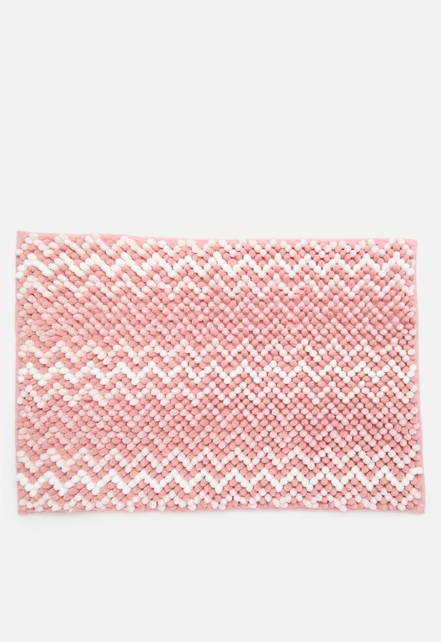 Pop Candy - Bobble chevron design floor mat - pink multi