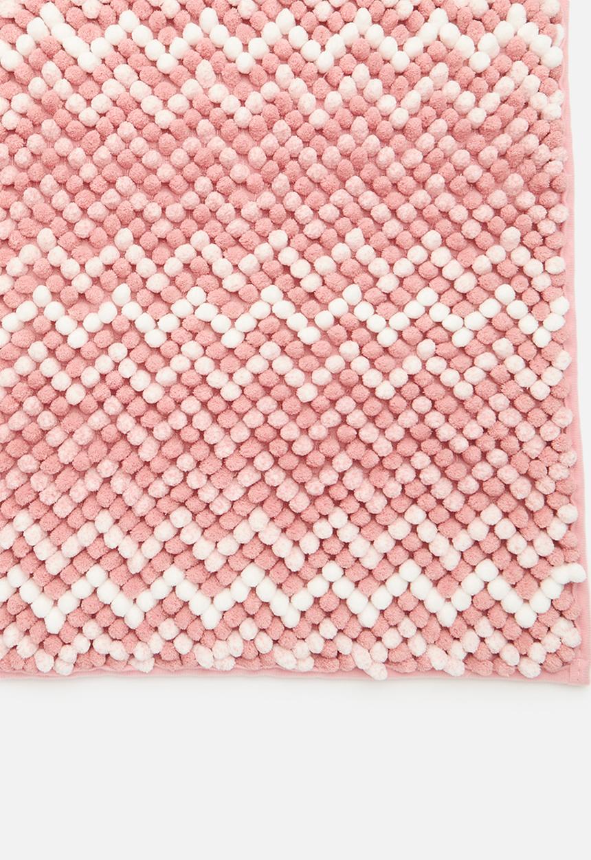 Pop Candy - Bobble chevron design floor mat - pink multi
