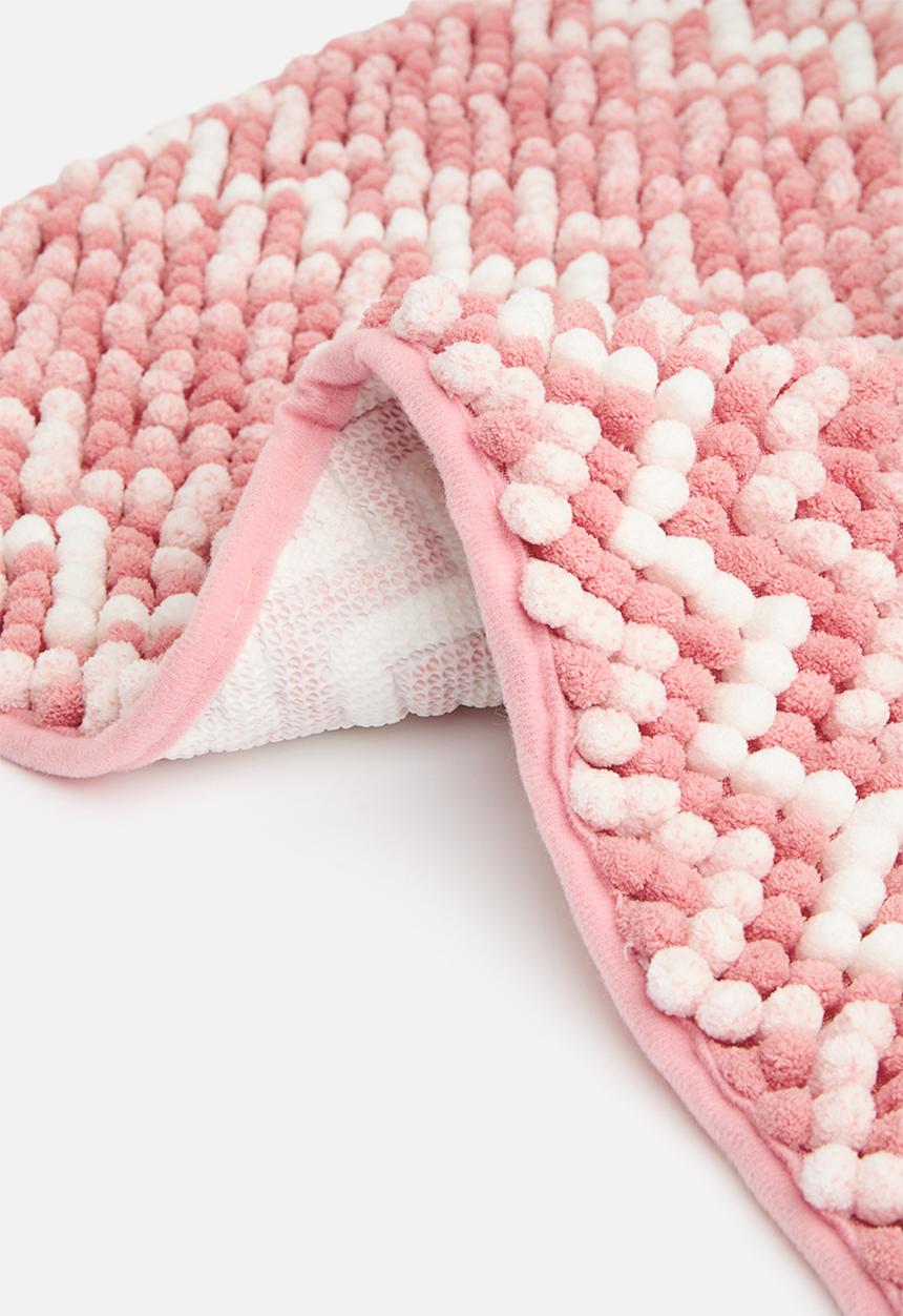 Pop Candy - Bobble chevron design floor mat - pink multi