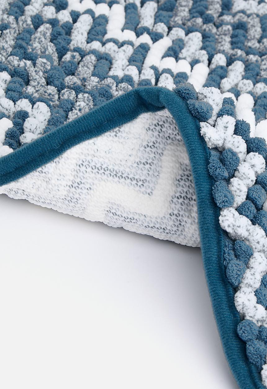 Pop Candy - Bobble chevron design floor mat - blue multi