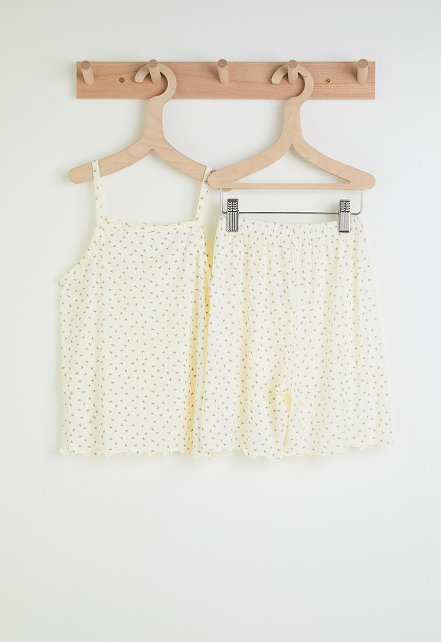 Pop Candy - Aop cami top & shorts - cream