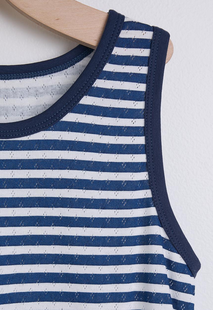 Pop Candy - 2 pack tank tops - blue stripe/aop
