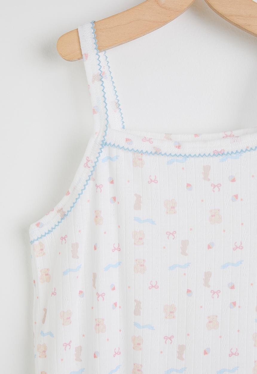 Pop Candy - Aop cami top & shorts - white
