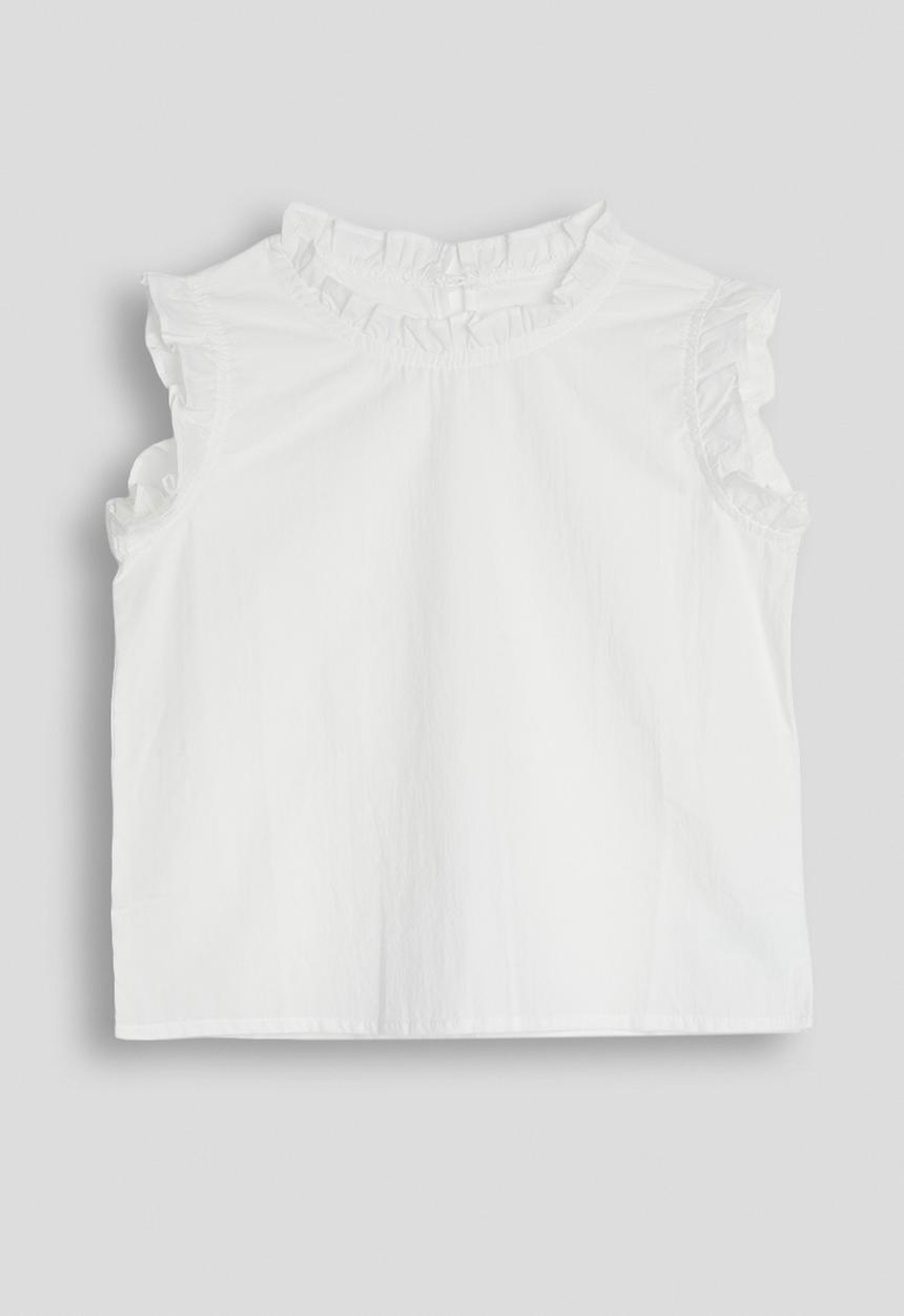 Pop Candy - Frilled collar top with bubble hem dress - white/pink