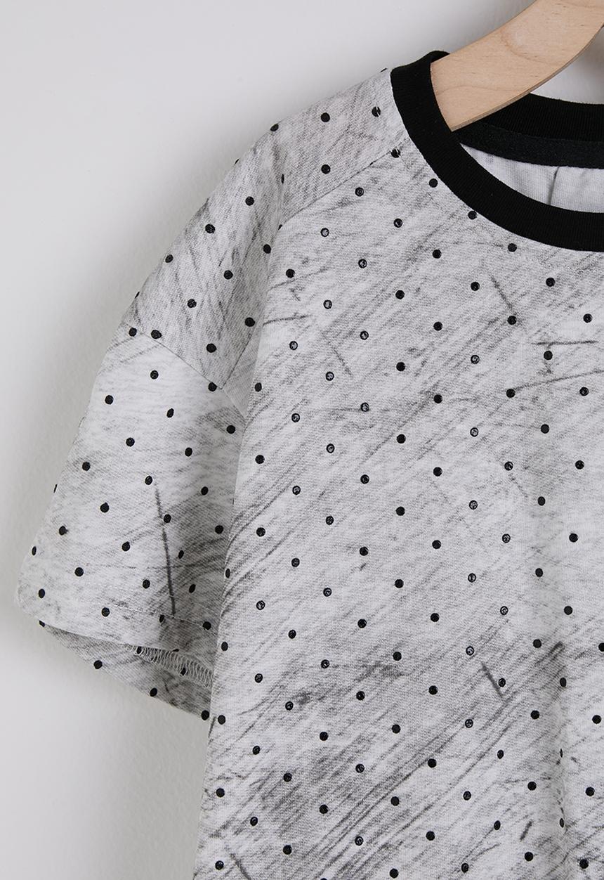 Pop Candy - Crew neck tee with shorts - dirty white/black