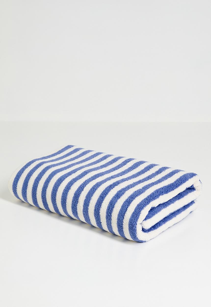 Pop Candy - Striped bath towel - blue