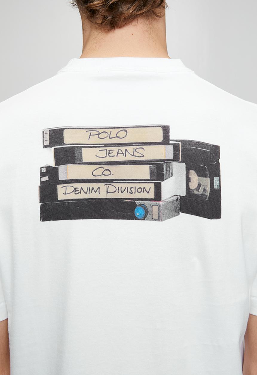 POLO - Mens pjc vhs graphic tee - white